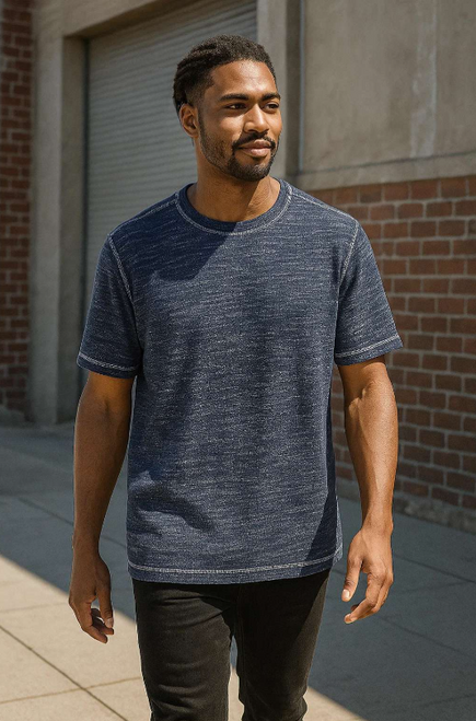 1059-SPK Men's Slub Fashion Tee