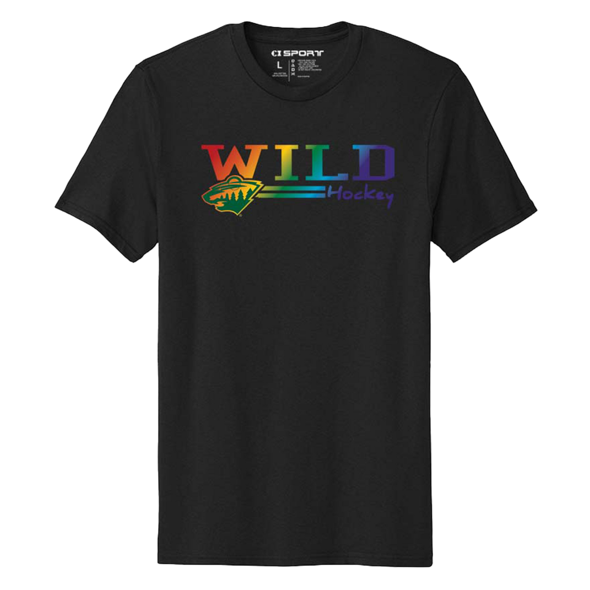 Minnesota Wild Pride Black Tee