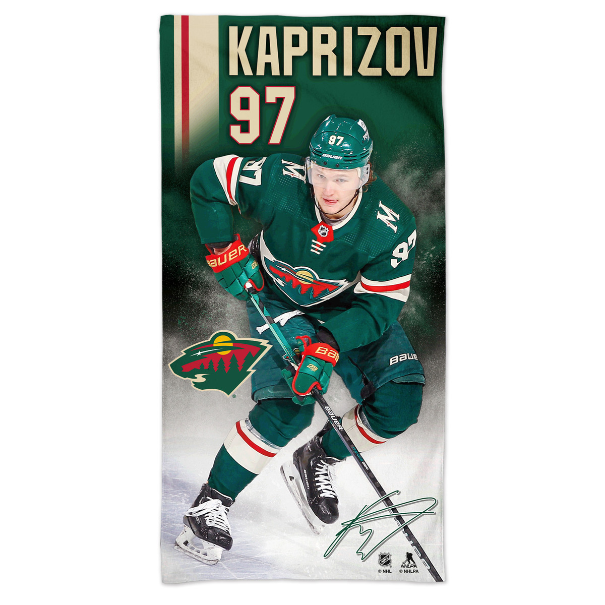 Minnesota Wild Kirill Kaprizov Beach Towel