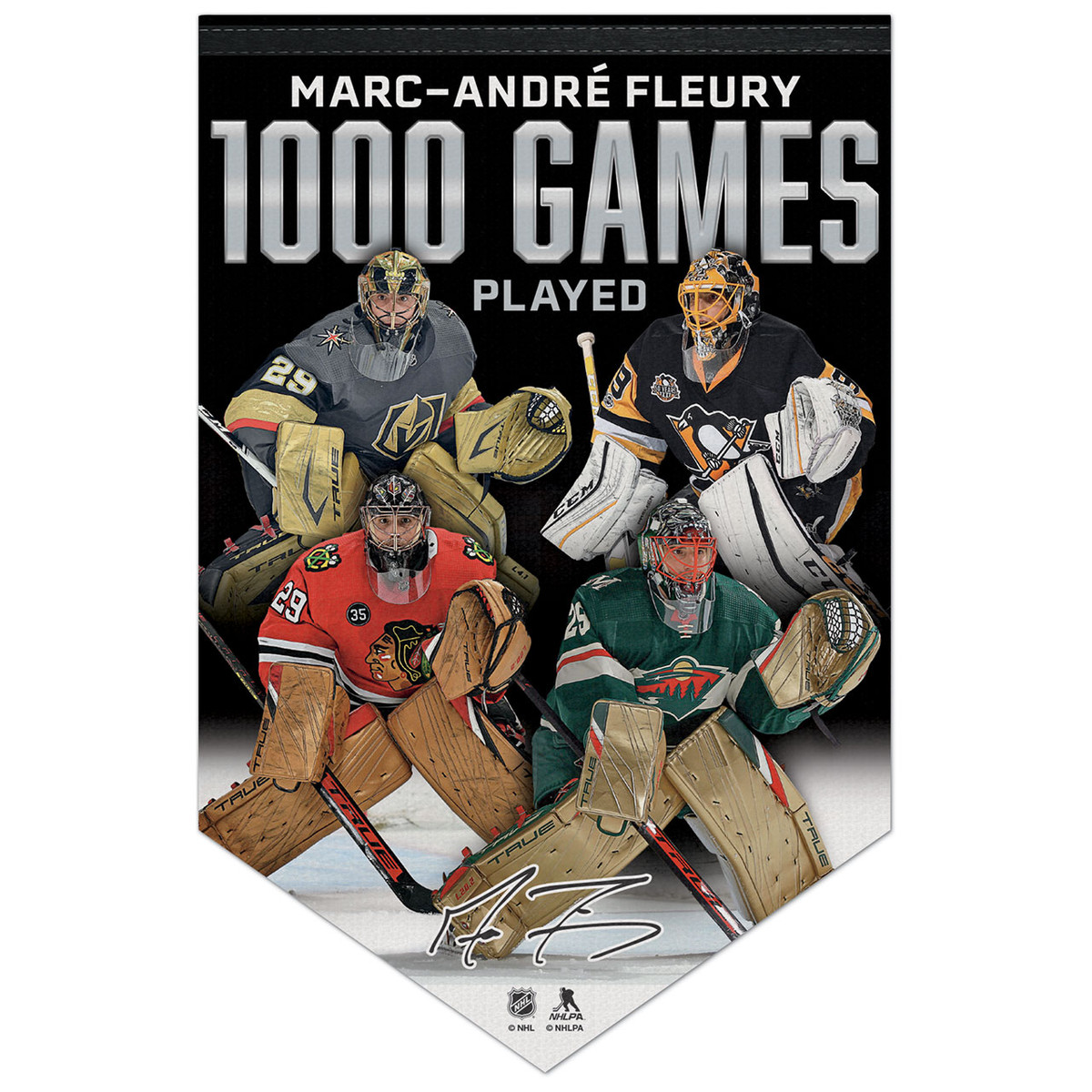Minnesota Wild Fleury 1000th Game Banner