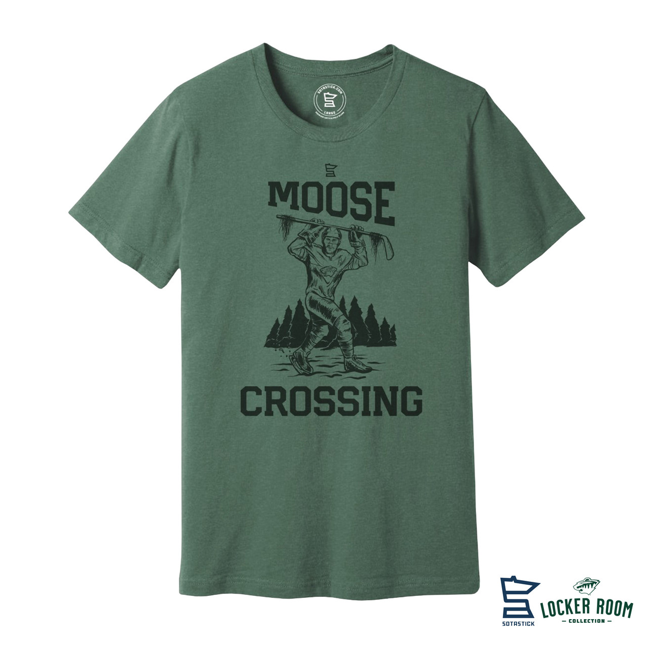 Hockey Lodge Minnesota Wild SotaStick Moose Crossing Shirt, hoodie
