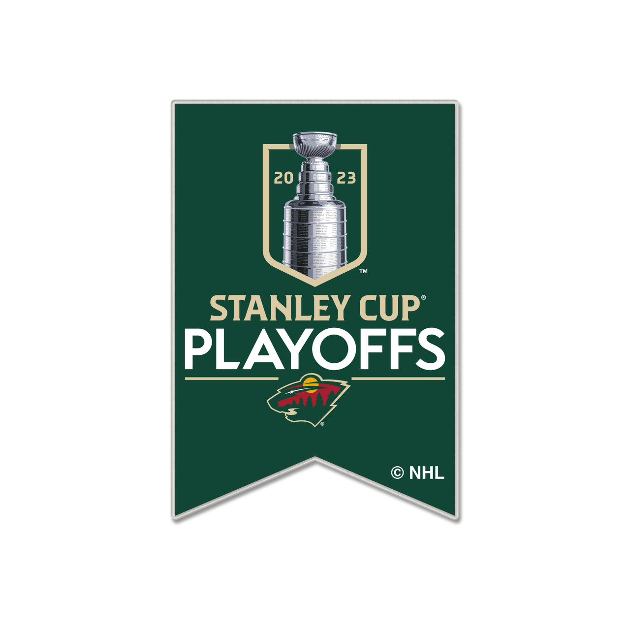 Minnesota Wild 2023 Stanley Cup Playoffs Hockey Puck - Green