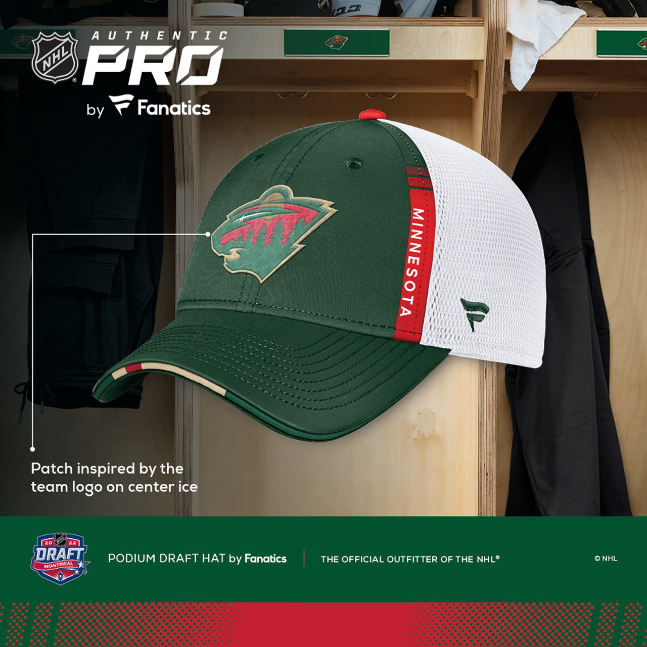 Lids Minnesota Wild Fanatics Branded 2023 NHL Draft On Stage Trucker  Adjustable Hat - Black