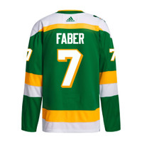 Brock Faber Minnesota Wild Jersey Adidas Green Authentic Player Jersey, 50/M / Green