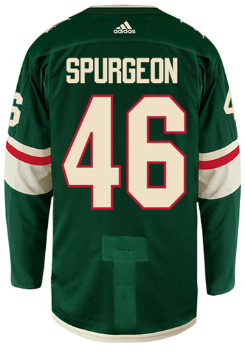 Minnesota Wild No46 Jared Spurgeon Black 100th Anniversary Jersey