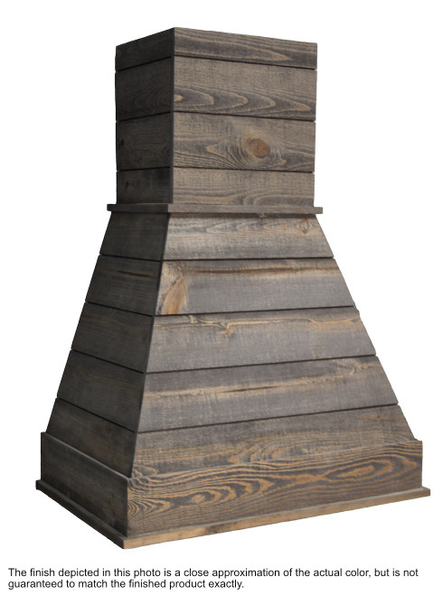 Castlewood 30" Rustic Shiplap Chimney Range Hood, Dark Gray SY-WCSLR-30-Dark Gray