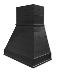 Castlewood 36" Rustic Shiplap Chimney Range Hood, Black SY-WCSLR-36-BK