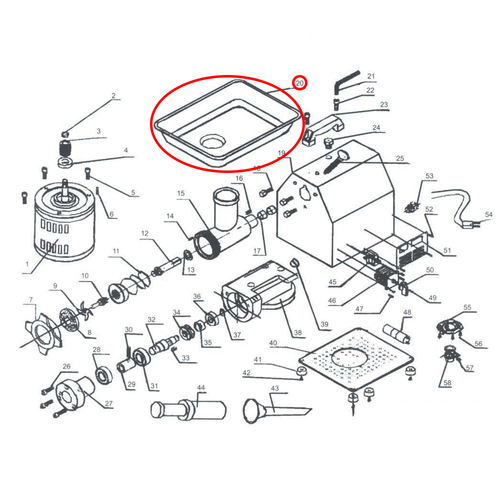 Part 20 Feeder Pan For Commercial Electric Meat Grinder 1 HP