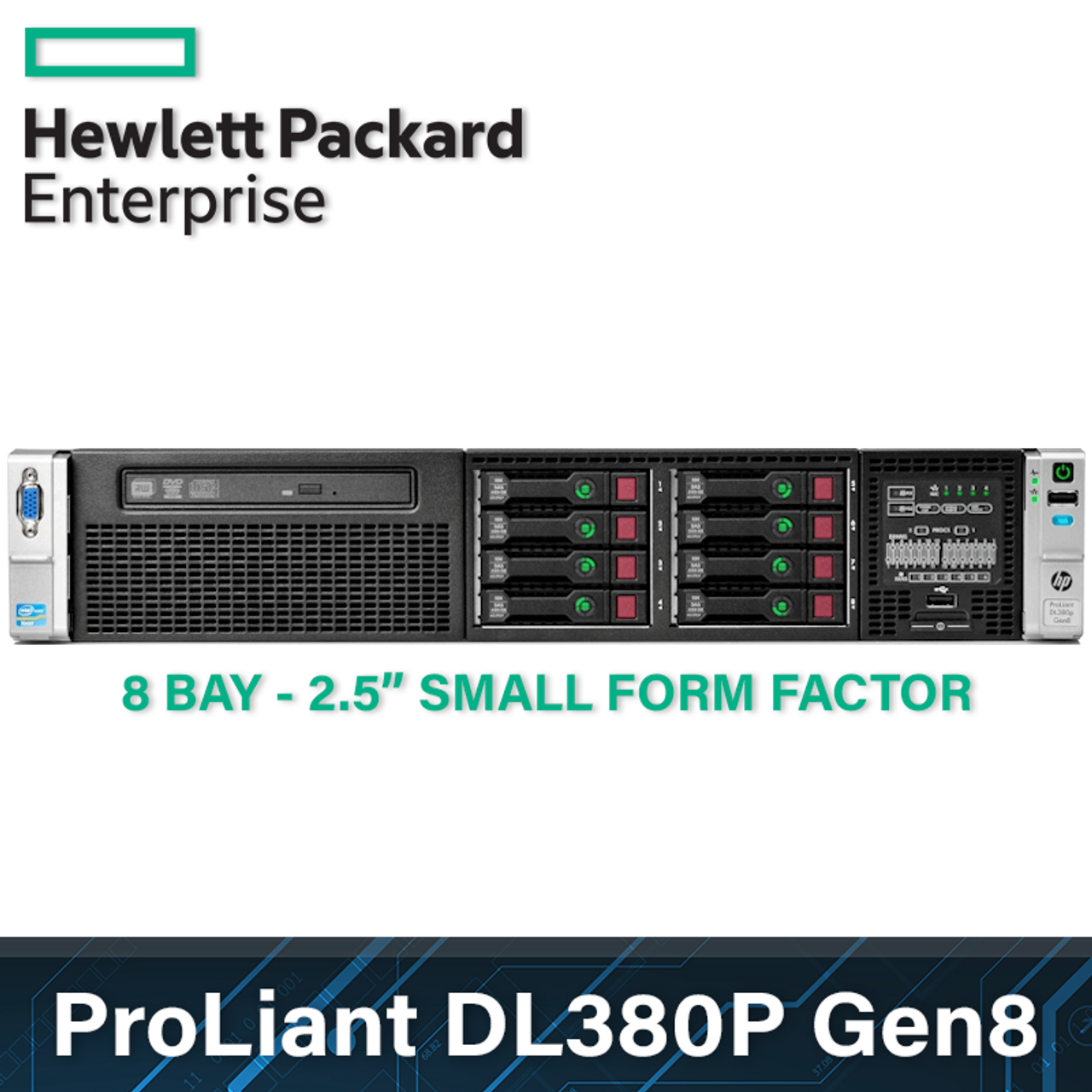 HPE ProLiant DL380p G8 - 8 Bay 2.5 Inch Small Form Factor - 2U Server -  Configure to Order