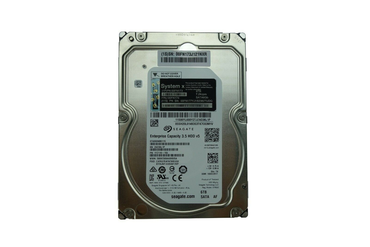 Lenovo Enterprise ST6000NM0115 00FN174 6TB 7.2K SATA 6Gb/s 3.5