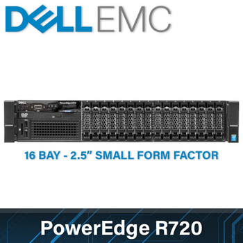 Dell EMC 12G PowerEdge R720 - 16 Bay 2.5 Inch Small Form Factor - 2U Server - Configure to Order