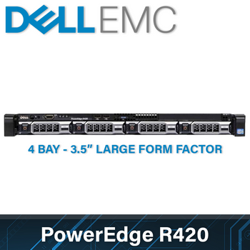 Dell EMC 12G PowerEdge R420 - 4 Bay 3.5 Inch Large Form Factor - 1U Server (Non-Hot Swappable Drive Trays) - Configure to Order
