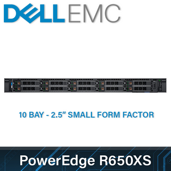 Dell EMC 15G PowerEdge R650xs - 10 Bay 2.5 Inch Small Form Factor - 1U Server - Configure to Order Dell EMC 15G PowerEdge R650xs - 10 Bay 2.5 Inch Small Form Factor - 1U Server - Configure to Order