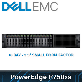 Dell EMC 15G PowerEdge R750xs - 16 Bay 2.5 Inch Small Form Factor - 2U Server - Configure to Order