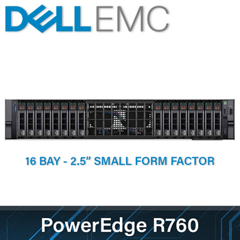 Dell EMC 16G PowerEdge R760 - 16 Bay 2.5 Inch Small Form Factor - 2U Server - Configure to Order