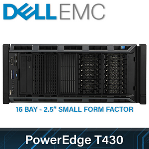 Dell EMC 13G PowerEdge T430 - 16 Bay 2.5 Inch Small Form Factor - 5U Rackmount Server - Configure to Order