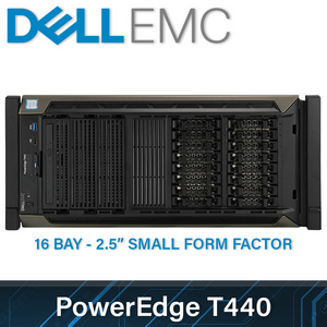 Dell EMC 14G PowerEdge T440 - 16 Bay 2.5 Inch Small Form Factor - 5U Rackmount Server - Configure to Order