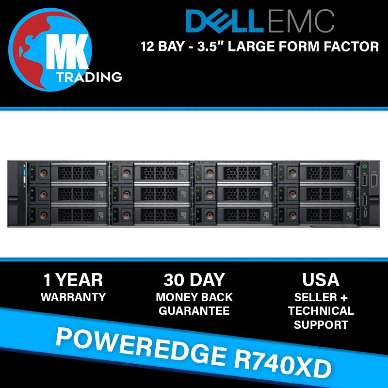 Dell PowerEdge R740XD 12B LFF 2U Server -V1- Choose CPUs/RAM