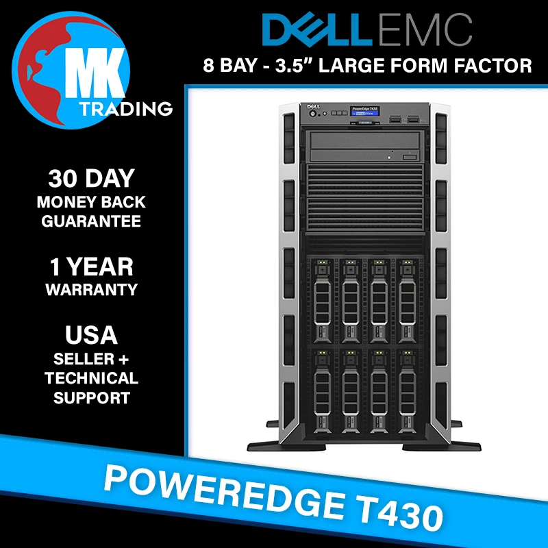Dell PowerEdge T430 8B LFF 5U Server -V2- Choose CPUs/RAM/Drives