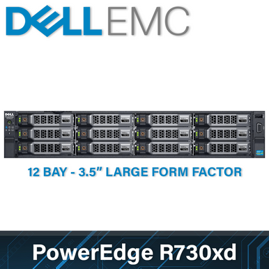 Dell Poweredge R730xd Server- 12 Bay 3.5” Large Form Factor