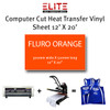 Elite Heat Transfer Media Computer Cut Heat Transfer Vinyl HTV - Individual Sheets - 12 x 20