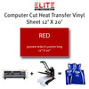 Elite Heat Transfer Media Heat Transfer Vinyl - Computer Cut Sheets