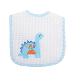 3 Marthas Blue Dinosaur Bib 3 Marthas Blue Dinosaur Bib