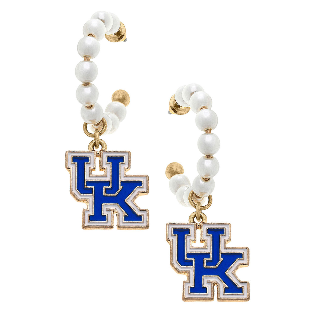 Kentucky Wildcats Pearl Hoop Earring