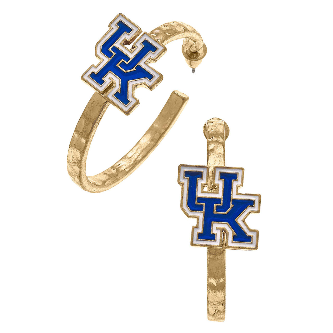 Kentucky Wildcats Resin Logo Hoop Earring - Blue - Two Chicks & Co.  Louisville