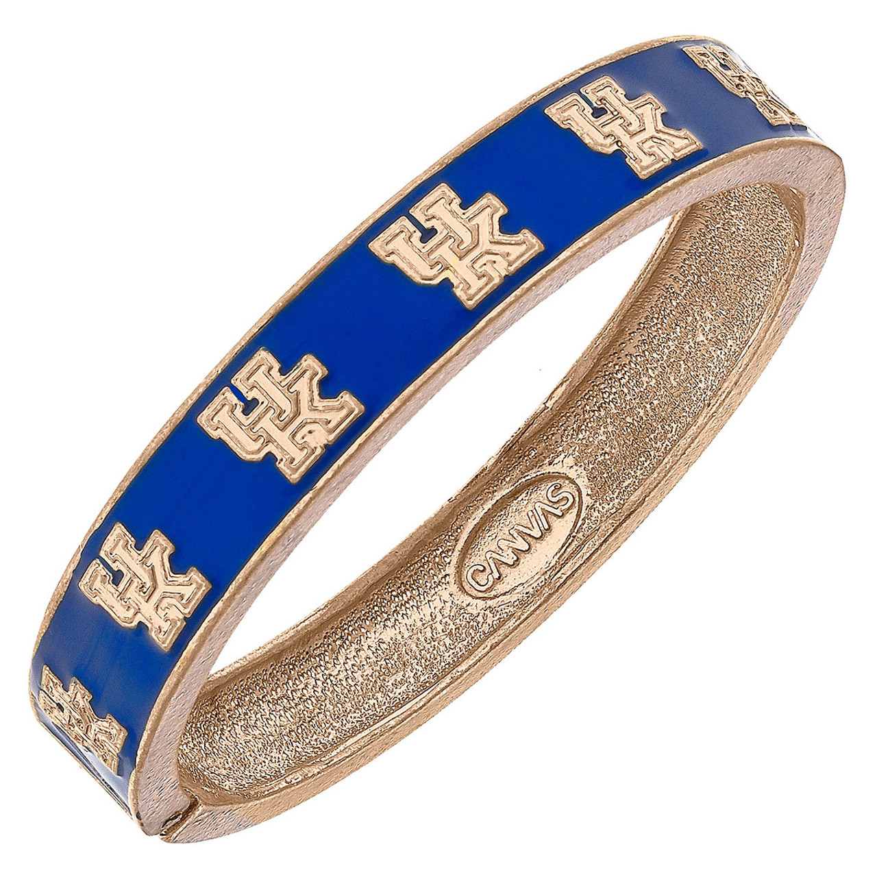 Kentucky Wildcats Enamel Logo Hinge Bangle in Blue - Two Chicks