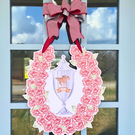 150 Derby Roses - Door Hanger (Exclusive Two Chicks Design)
