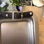 Equestrian Metal Platter with Leather Handles - Rectangle