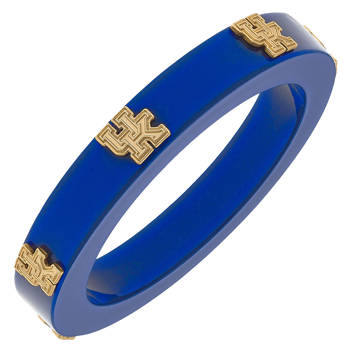 Kentucky Wildcats Enamel Logo Hinge Bangle in Blue - Two Chicks & Co.  Louisville