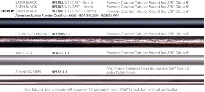 5/8-Diameter Rod Options