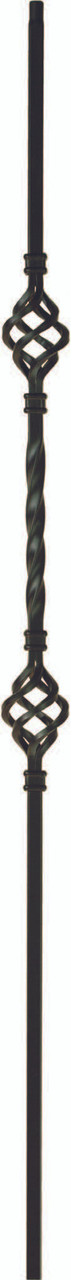 Double Basket 44" Iron Baluster