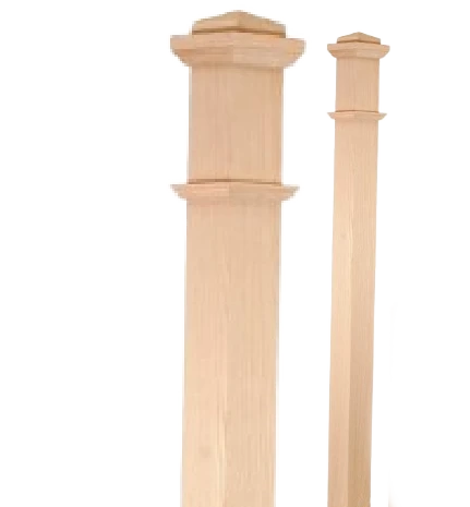 Box Newel with 5" Adjustable Base Sleeve