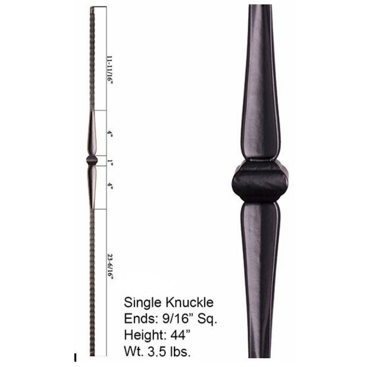 Gothic Single Spoon Iron Baluster Measurements