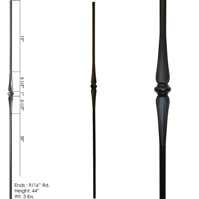 Single Spoon Solid 9/16” Round Smooth