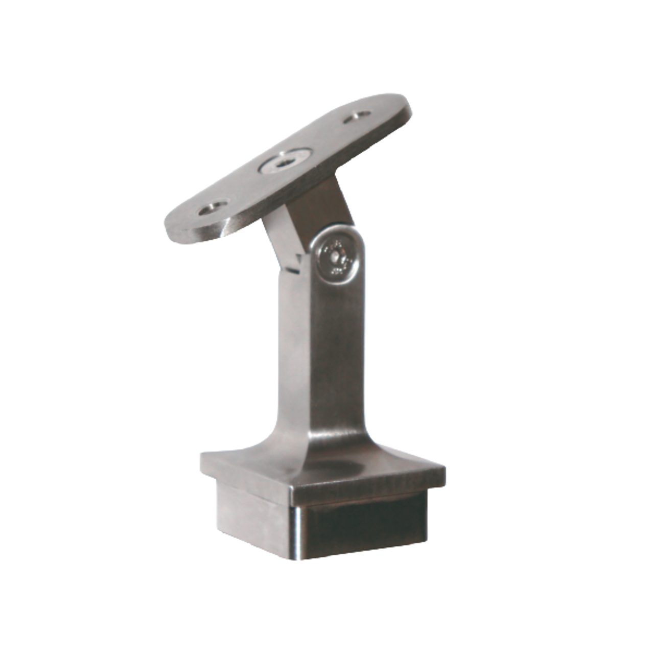 Stainless Pivot Handrail Bracket (Flat Saddle & Square Post) 1-9/16" Post