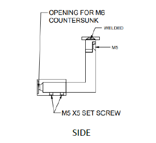 Flat Saddle with Pivot base
Wall Mount Sleeve includes hole for metal/wood fastener