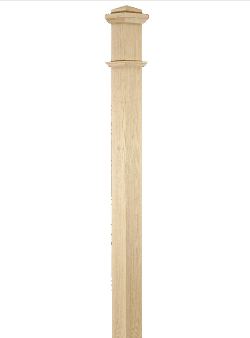 Box Newel with Trim 3-1/2"
