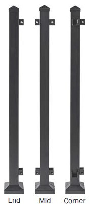 Select End, Corner or Mid Post 2" X 40" Height