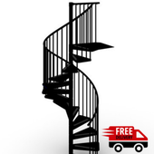 Rintal Exterior Spiral Staircase - Large