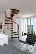 Interior Wood Spiral Staircase