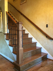 Box Newel on Rectangular Start-Step