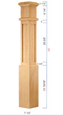 Flat Panel Mission 7-1/2" Newel