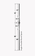Gothic Single Spoon Iron Baluster Measurements