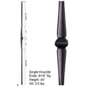 Gothic Single Spoon Iron Baluster Measurements