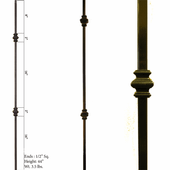 Double Knuckle 1/2" Iron Baluster