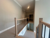 Slim Newel, T-Rail Handrail with Round Bars